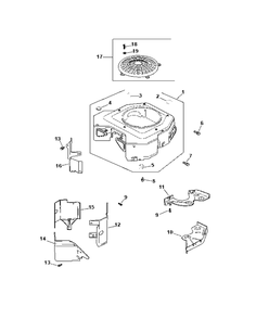 Blower Housing And Baffles Diagram and Parts List for Z-FORCE50 17AH3AGP-17AH3AGP709-17AH3AGP710 Cub Cadet Lawn Tractor